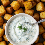 Crispy Potato Bites with Herb Yogurt Sauce