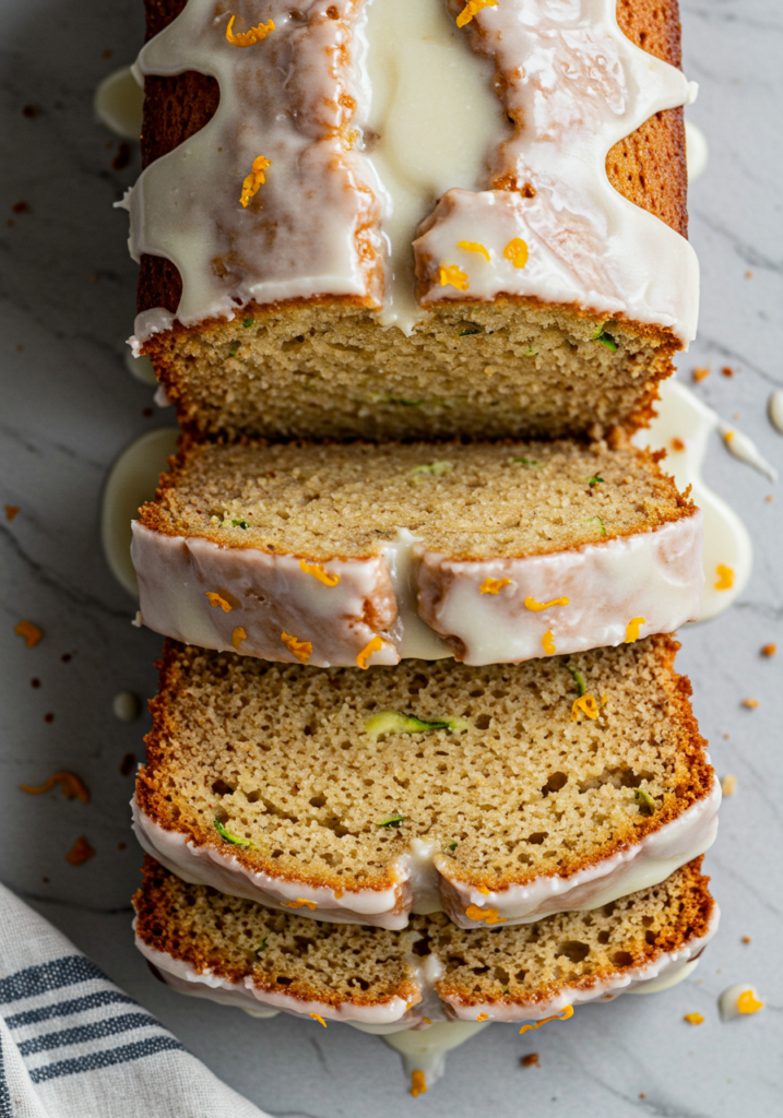 Zucchini Bread with Orange Cream Cheese Glaze