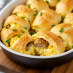 Cheesy Turkey Sausage Egg Breakfast Rolls