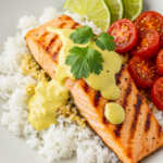 One-Pan Coconut Curry Salmon with Garlic Butter