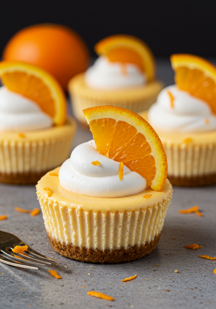 Orange Creamsicle Mini Cheesecakes