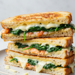 Shrimp and Spinach Sourdough Melt