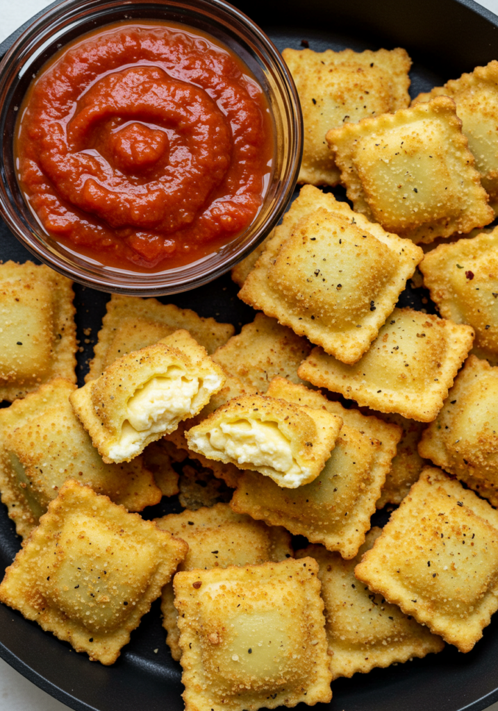 Fried Ravioli with Marinara Dipping Sauce