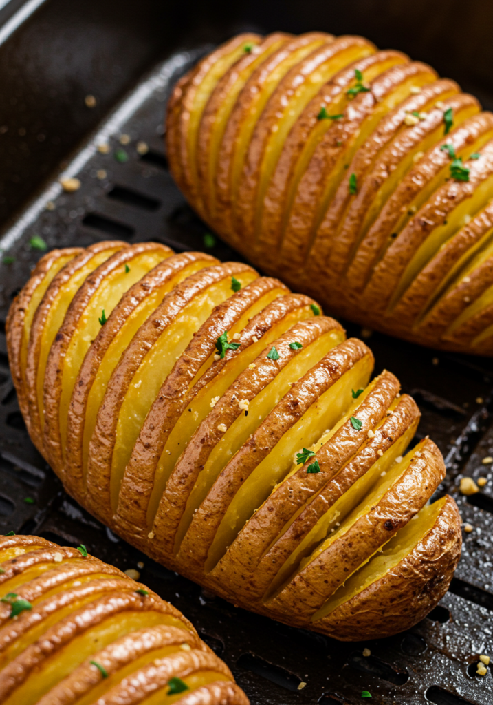 Air Fryer Hasselback Potatoes