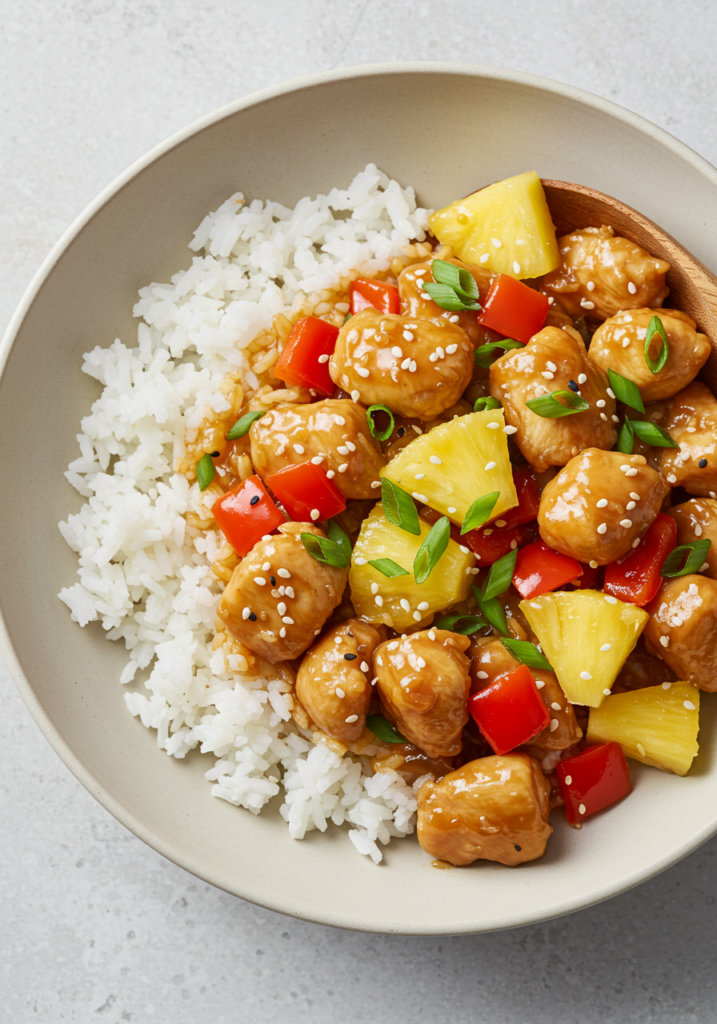 Sweet and Savory Pineapple Chicken and Rice