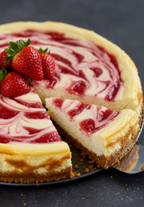 Strawberry Swirl Cheesecake