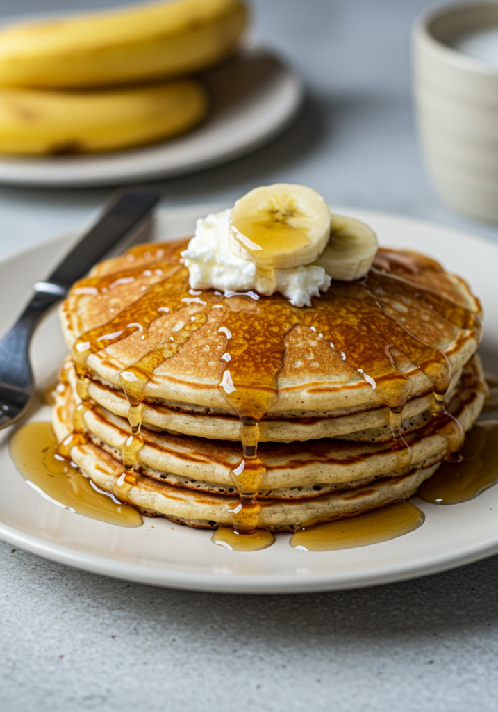 Fluffy Brown Sugar Banana Pancakes