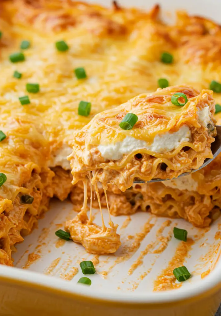 Buffalo Chicken Lasagna with a Ranch Twist