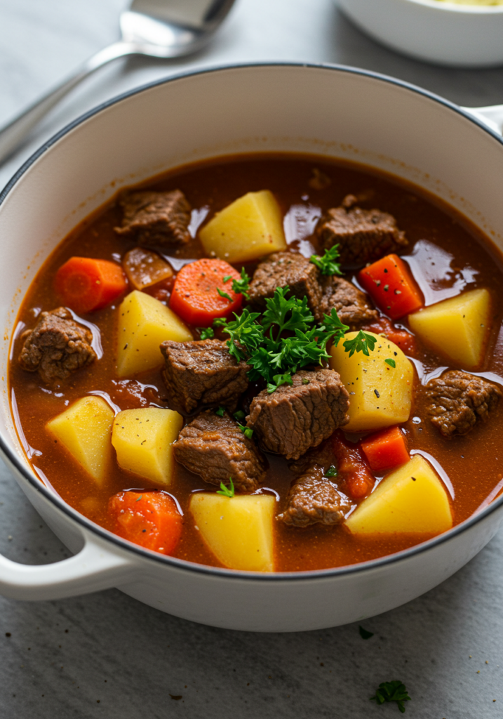 Traditional German Goulash Soup