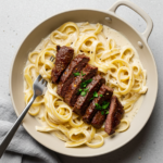 Creamy Garlic Steak Alfredo