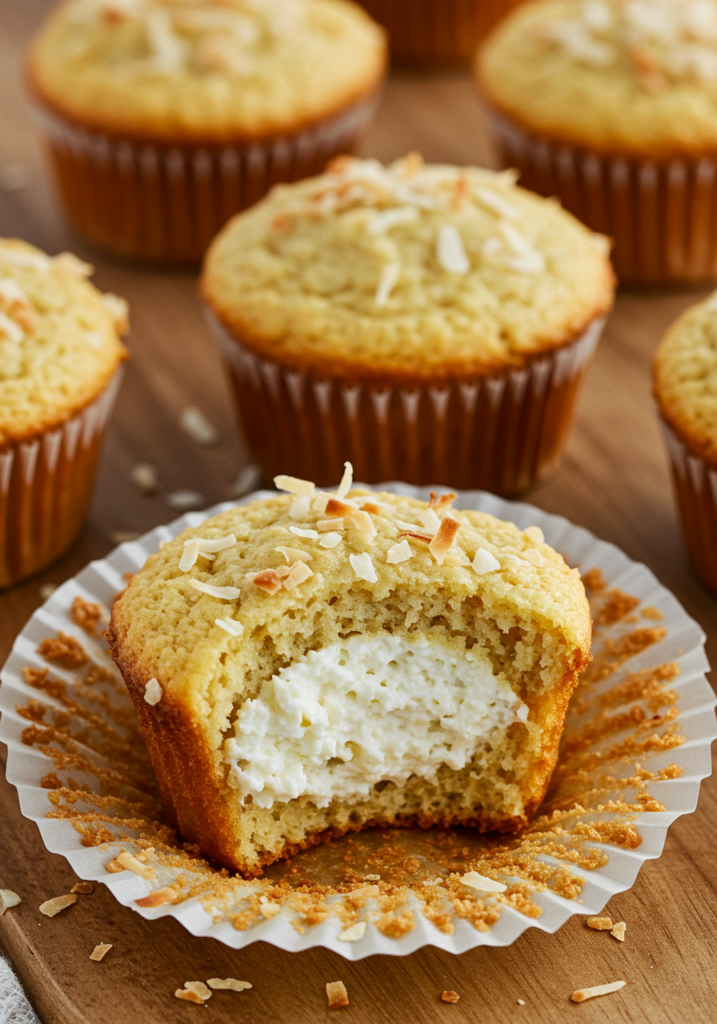 coconut and pineapple cottage cheese muffins