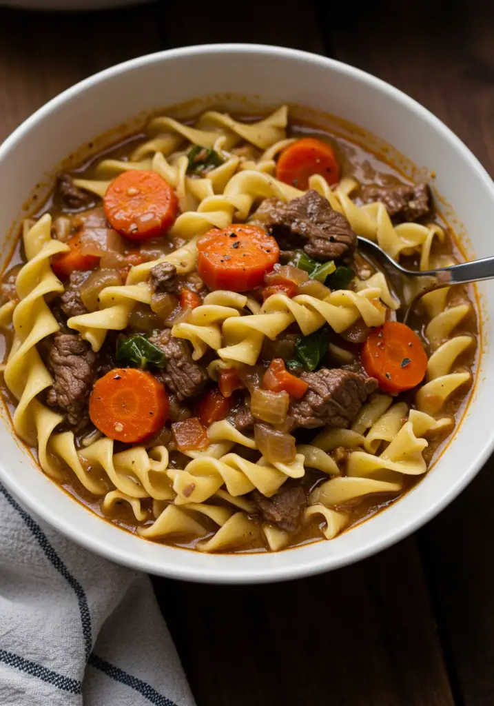 Slow Cooker Beef and Noodles