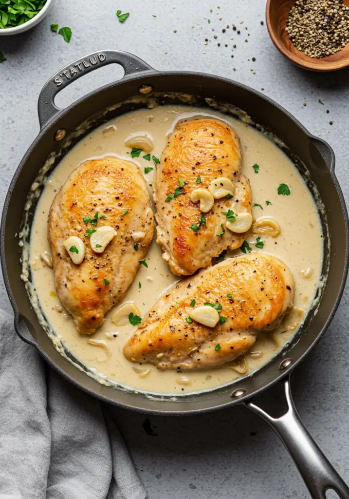 Irish Chicken in Garlic Cream Sauce