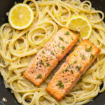 Lemon Dill Salmon Pasta