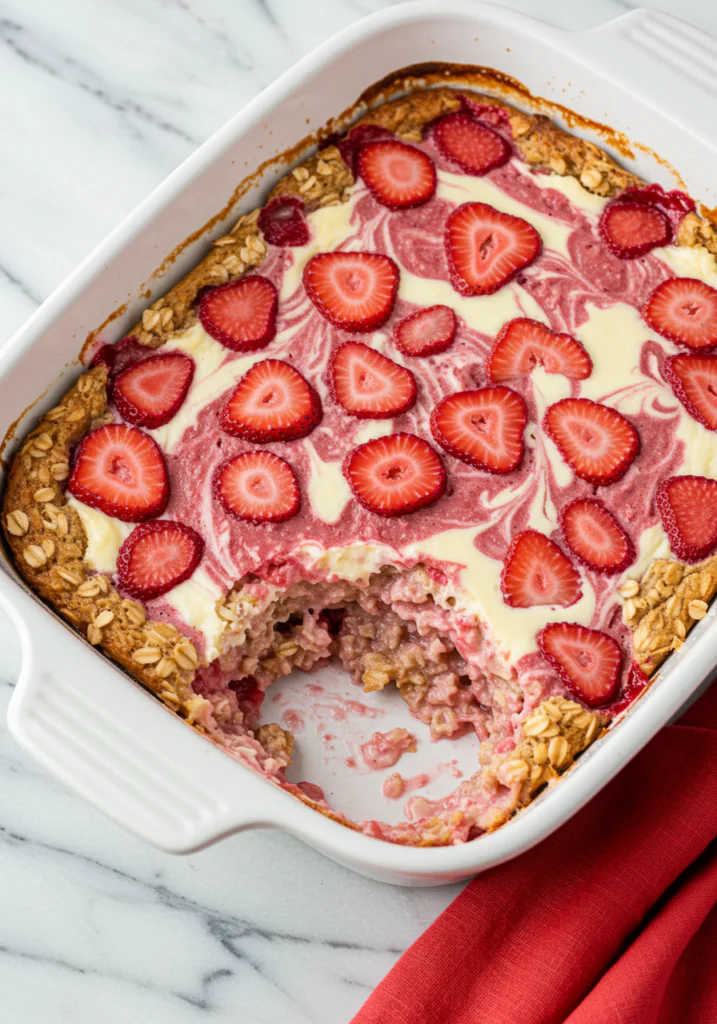 Strawberry Cheesecake Baked Oatmeal